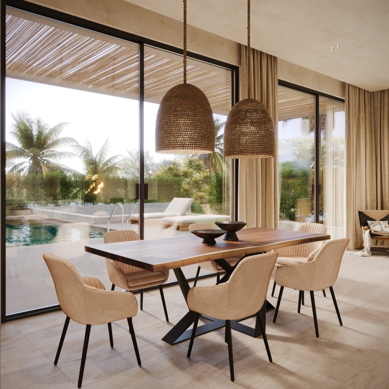 Samui Invest villa living kitchen